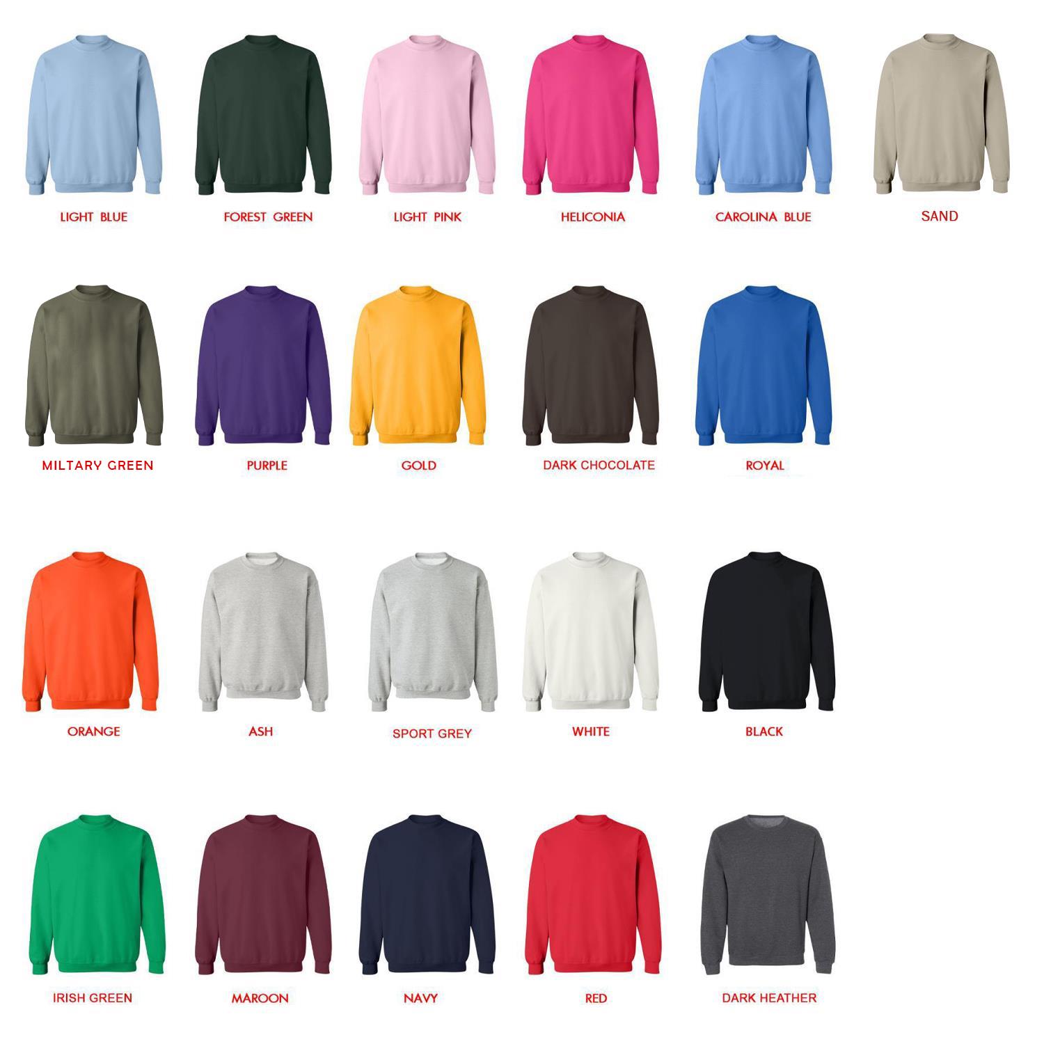 sweatshirt color chart - Gravity Falls Merchandise