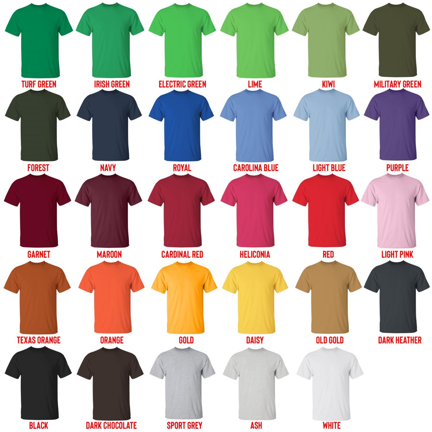 t shirt color chart - Gravity Falls Merchandise