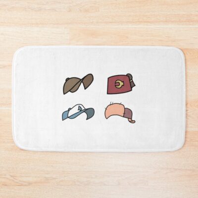 Gravity Falls Hats Bath Mat