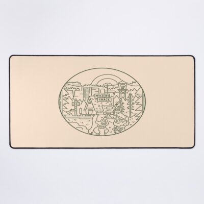 Gravity Falls Line Art Mouse Pad