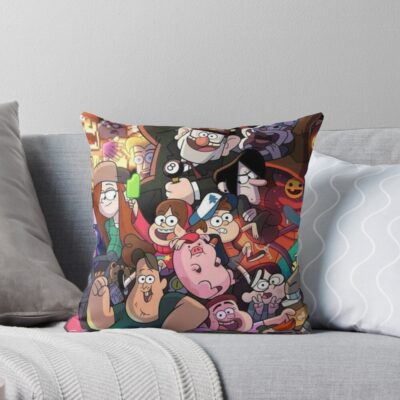 Gravity Falls Characters Throw Pillow