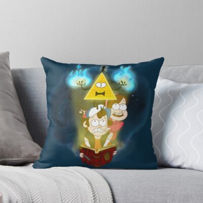 Dipper And Mabel Vs Bill Cipher Throw Pillow